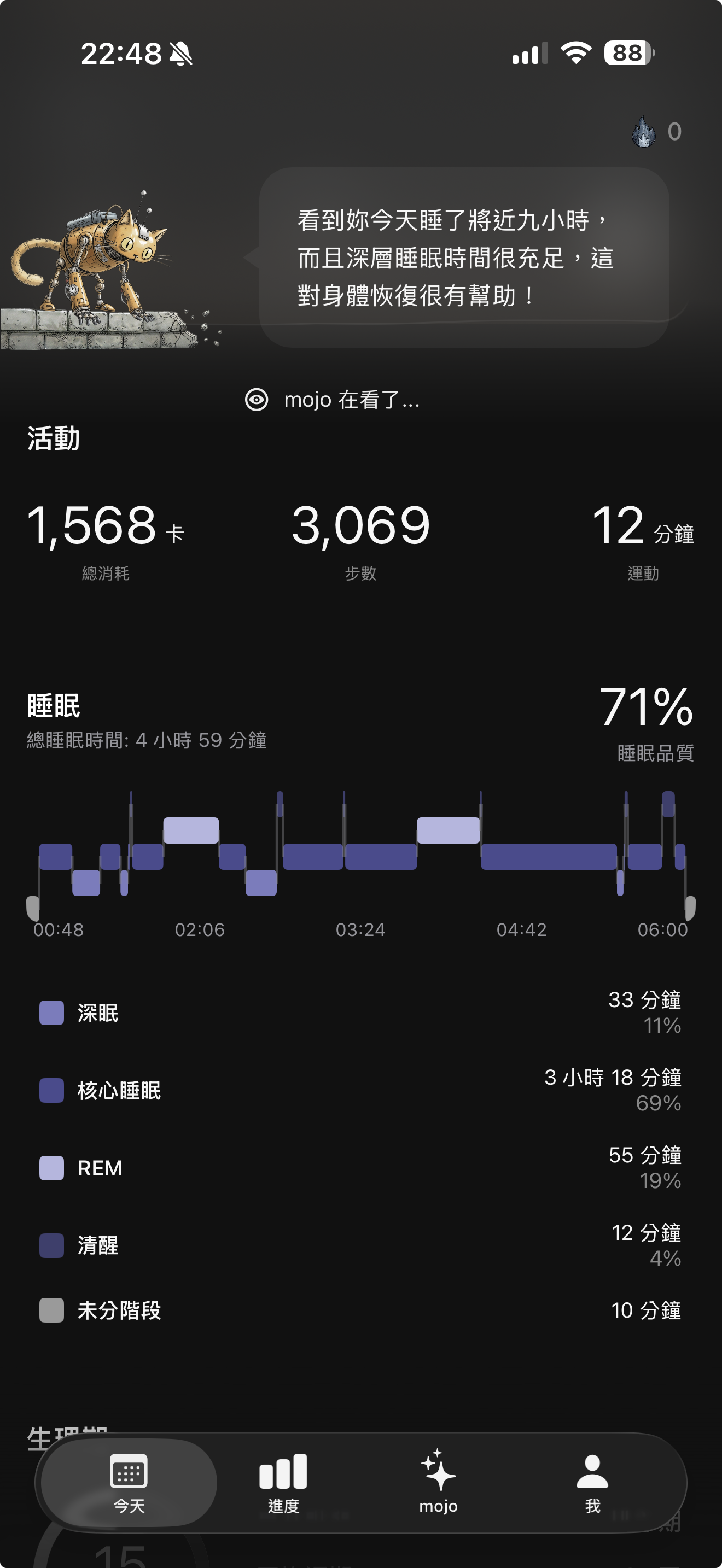 mojo 健康數據